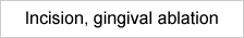 Incision, gingival ablation