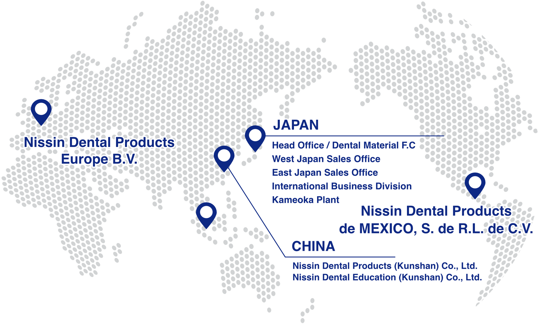 Nissin Global Network Map